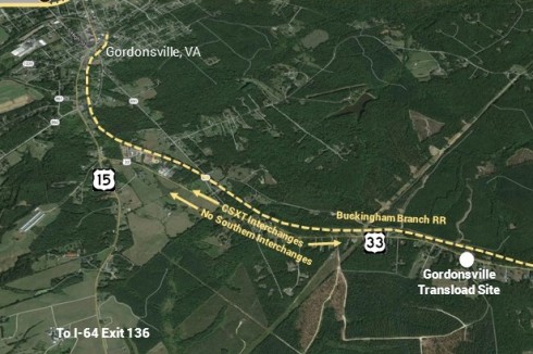 Gordonsville Transload Site – Louisa County – BB Richmond & Alleghany Division