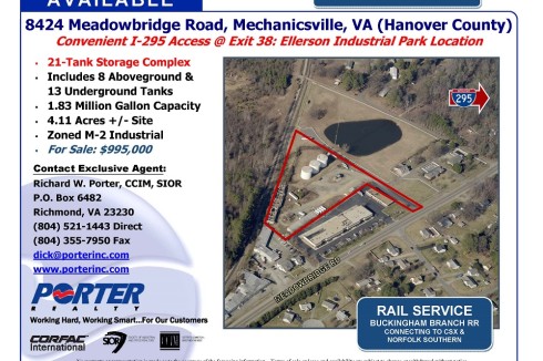 Tank Storage Complex – Hanover County – BB Richmond & Alleghany Division